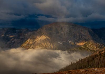 Dramatic Skies and Verga over Terra Tomah with Clouds and Fog below