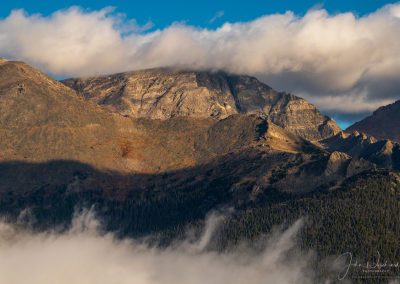 Photo of Cloud Covered Mount Ypsilon in Mummy Range Rocky Mountain National Park Colorado