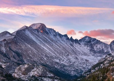 Snow Capped Longs Peak Glacier Gorge Rocky Mountain National Park Colorado