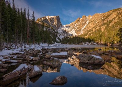 Photo of Late October Snow on Dream Lake Rocky Mountain National Park Colorado