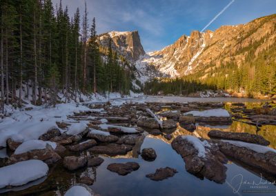 Photo of Fall Snow on Dream Lake Rocky Mountain National Park Colorado