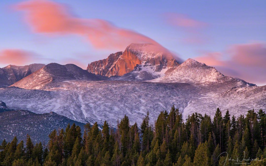 Colorful Sunrise Longs Peak Rocky Mountain National Park Colorado