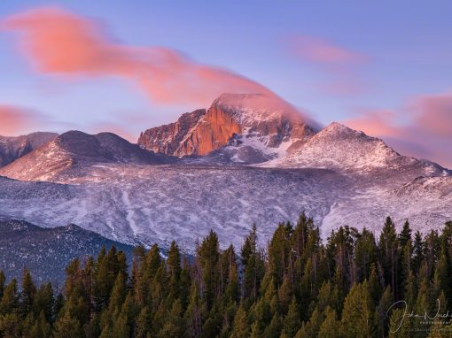 Colorful Sunrise Longs Peak Rocky Mountain National Park Colorado