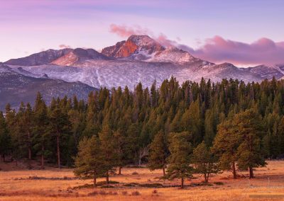 Photo of First Light over Longs Peak Sunrise Rocky Mountain National Park Colorado