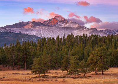 Colorful Clouds forming Over Longs Peak and Upper Beaver Meadows RMNP