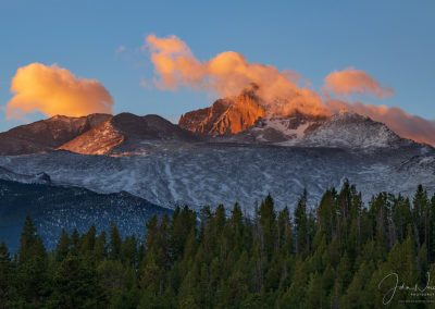 Diamond Face Illuminated on Longs Peak Rocky Mountain National Park Colorado