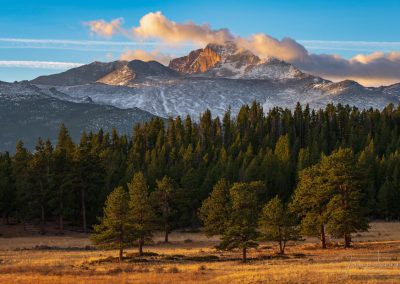 Photo of Clouds over Longs Peak and Beaver Meadows Rocky Mountain National Park Colorado