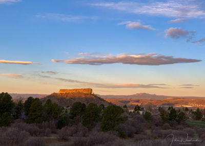 First Light on Rock - Castle Rock CO late Winter