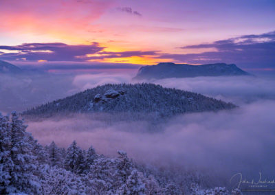 Beautiful Snow Covered Deer Mountain at Sunrise RMNP