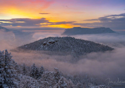 Snow Covered Deer Mountain at Sunrise RMNP