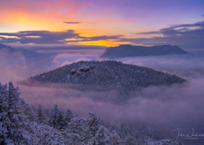 Low Lying Fog and Clouds at Sunrise Deer Mountain RMNP