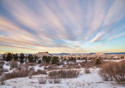 Amazing Clouds over Castle Rock with Snow - Winter 2019