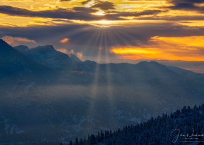 McGregor Mountain & Lumpy Ridge granite ridges Sunrise RMNP Colorado