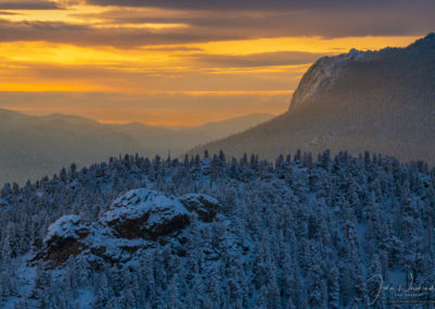 Close Up Photo of Deer Mountain Rocky Mountain National Park Colorado at Sunrise