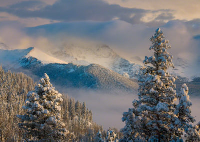 Snow Covered Ypsilon Mountain - Mummy Range RMNP CO