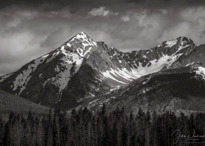 Dramatic Light on Baker Mountain West Side of Rocky Mountain National Park Colorado