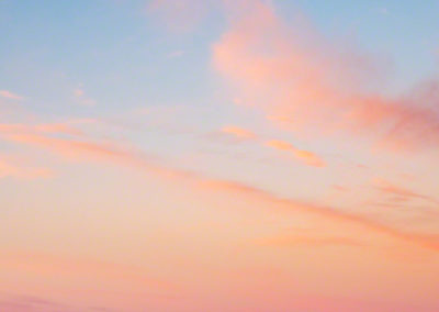 Pink Orange and Magenta Sunrise Vertical Photo of Castle Rock with Snow - Winter 2019