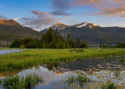 Photo of Baker Mountain Reflecting in Pond at Rocky Mountain National Park