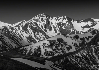 B&W Photo of Never Summer Range Rocky Mountain National Park Colorado