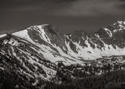 B&W Photo of Never Summer Range RMNP Colorado