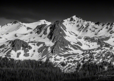 B&W Photo of Never Summer Range