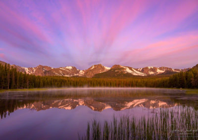 Colorado RMNP Biersradt Lake Reflection at Sunrise