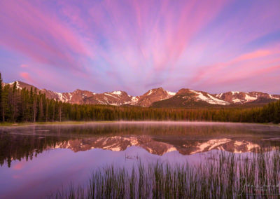 Colorful Sunrise Biersradt Lake Reflections RMNP Colorado