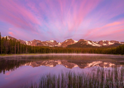Dramatic Sunrise Biersradt Lake Reflections RMNP Colorado