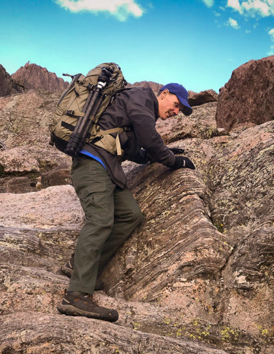 Climbing Down the Steep Part of Trail just below Chasm lake