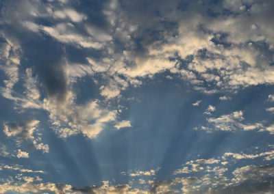 Burst of Light Rays at Sunrise Castle Rock CO