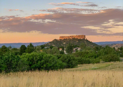 Vertical Photo of Beautiful Sunrise over Castle Rock CO