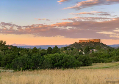 Photo of Beautiful Sunrise over Castle Rock CO with Pikes Peak
