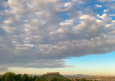 Dramatic Puffy Shelf Clouds formed over The Rock