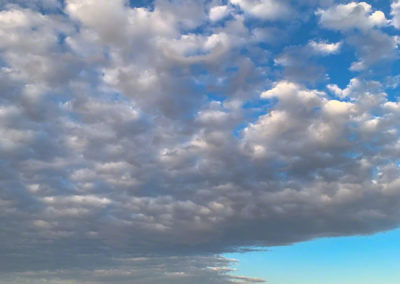 Vista of High White Shelf Clouds over Castle Rock CO
