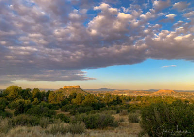 Vista of Castle Rock CO with High White Shelf Clouds