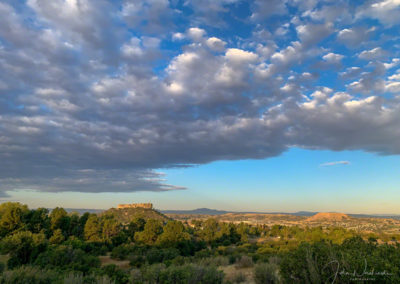 Photo of Castle Rock CO Blue Skies with High Shelf Clouds at Sunrise