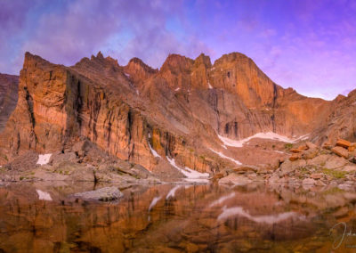 Panoramic Photo of Chasm Lake Rocky Mountain National Park Colorado