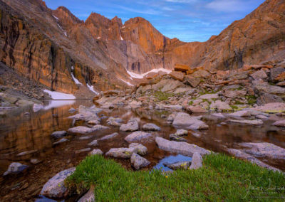 Green Tundra at Chasm Lake Rocky Mountain National Park Colorado