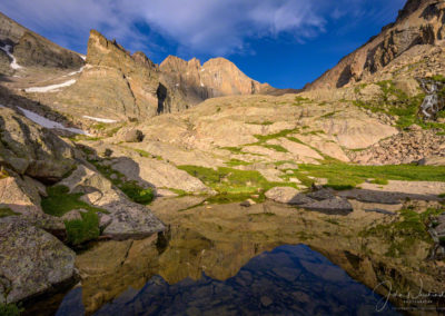 The Diamond with Alpine Pond Below Chasm Lake RMNP Colorado