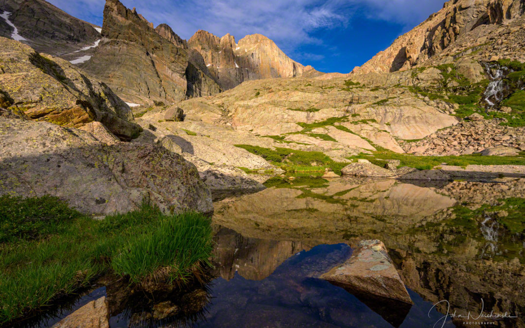 Longs Peak Reflections Alpine Pond Below Chasm Lake RMNP Colorado