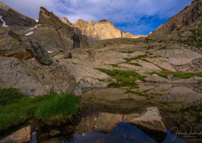 Seasonal Alpine Pond Below Chasm Lake Rocky Mountain National Park Colorado
