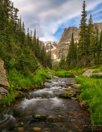 Photo of Lush Fern Creek with Notchtop Mountain - RMNP Colorado