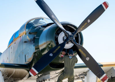 Douglas A-1 Skyraider Preflight Check by Pilot