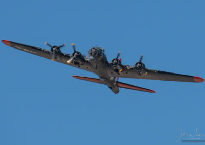 Gulf Coast Wing's B-17G “Texas Raiders” Flying Fortress Bomber doing a Low Flyby
