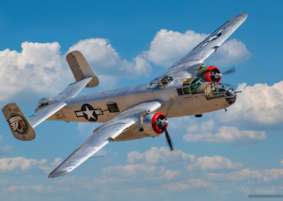 North American B-25 Mitchell - WWII Era Medium Altitude Bomber In Flight