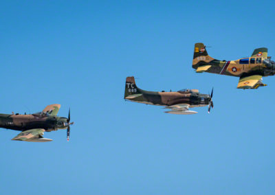 Douglas A-1 Skyraiders in Flight Formation