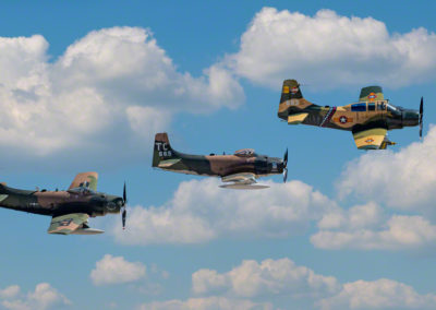 Douglas A-1 Skyraiders Flyby at Pikes Peak Airshow