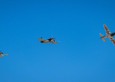 Three Douglas A-1 Skyraiders at Pikes Peak Airshow