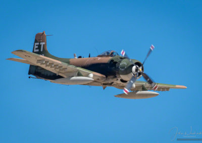 Douglas A-1 Skyraider Wylie Coyote Low Flyby