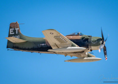 Douglas A-1 Skyraider Wylie Coyote Close Flyby